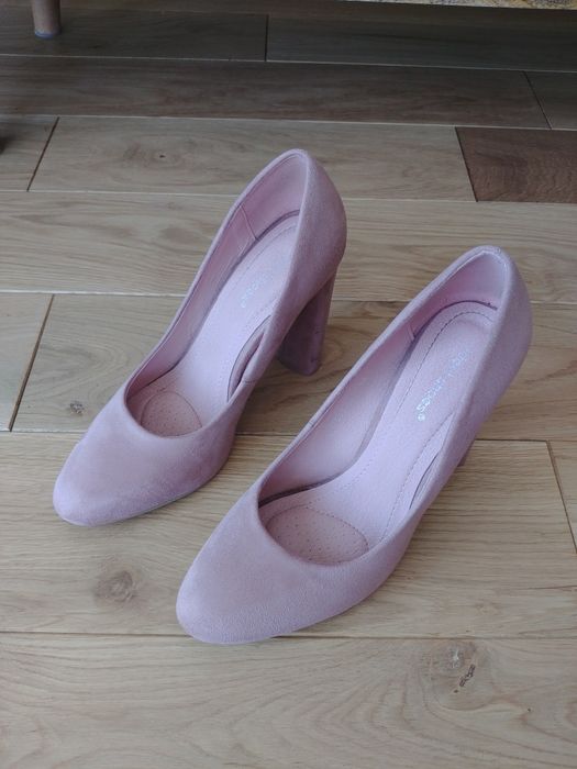 Różowe Czółenka, Buty na obcasie Ideal Shoes szpilki
