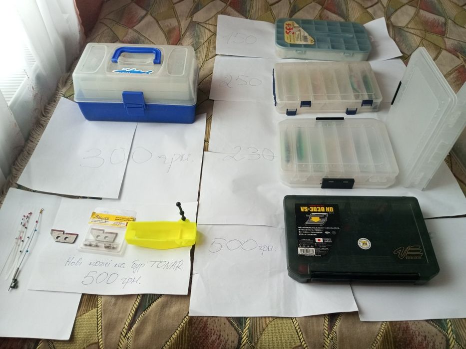 Воблери та коробки від відомих фірм