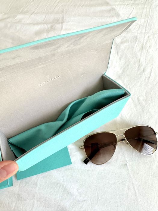 Óculos de sol Tiffany & Co Diamond Point Aviator NOVOS