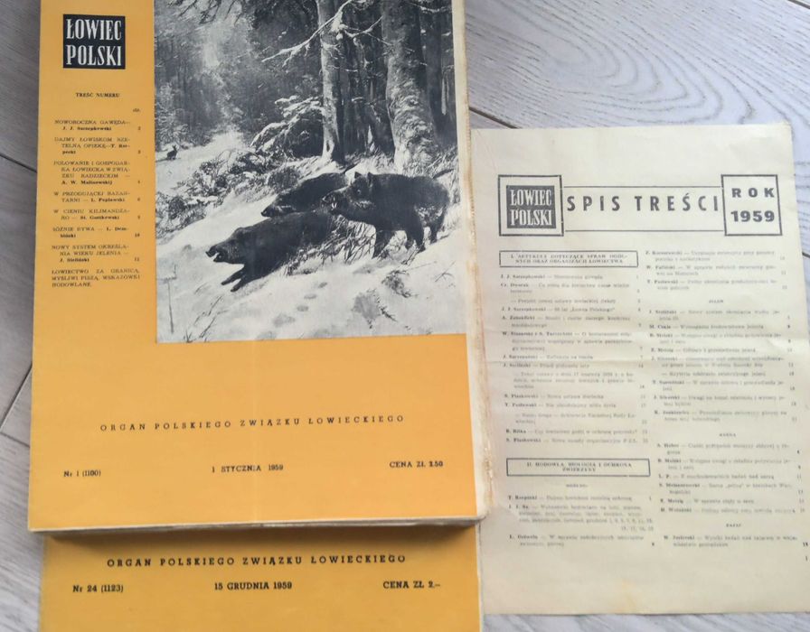 Czasopismo Łowiec Polski rocznik 1958 rok