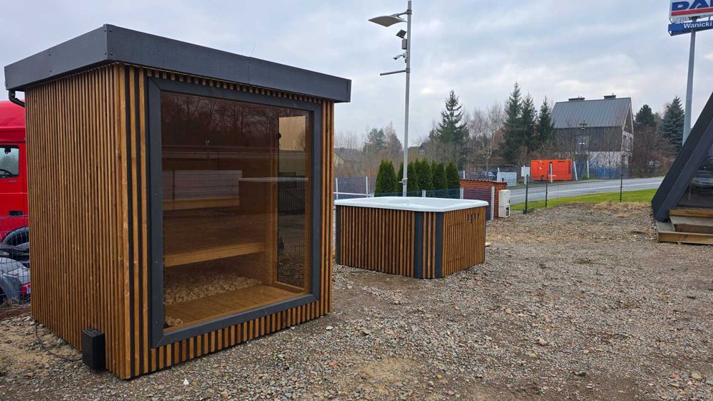 Sauna ogrodowa, beczka, bania, szkieletowa --od producenta--