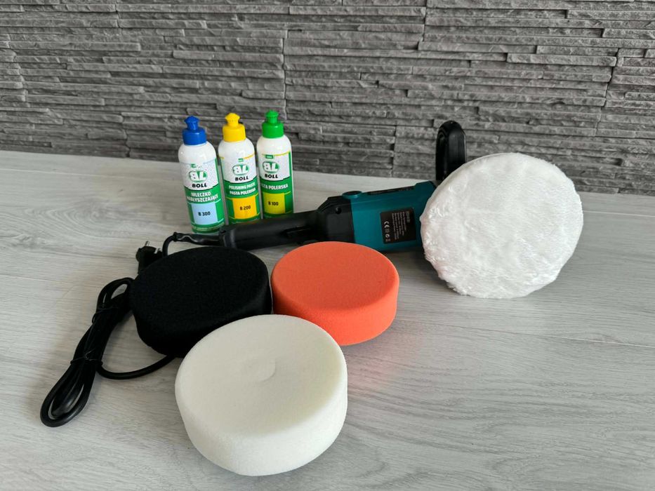 Zestaw do Polerowania Samochodu Polerka Gąbka Pasta Polerska BOLL