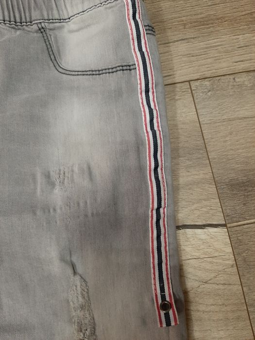 Jegginsy tregginsy spodnie jeansowe dziewczęce na gumce r. 146 152