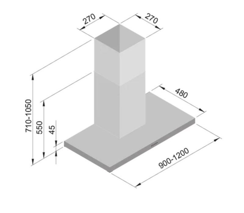 Exaustor de Parede FRASA INCA 120cm inox