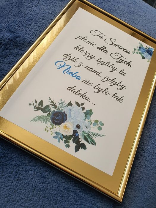 Karta ta świeca płonie dla tych... Wesele ślub
