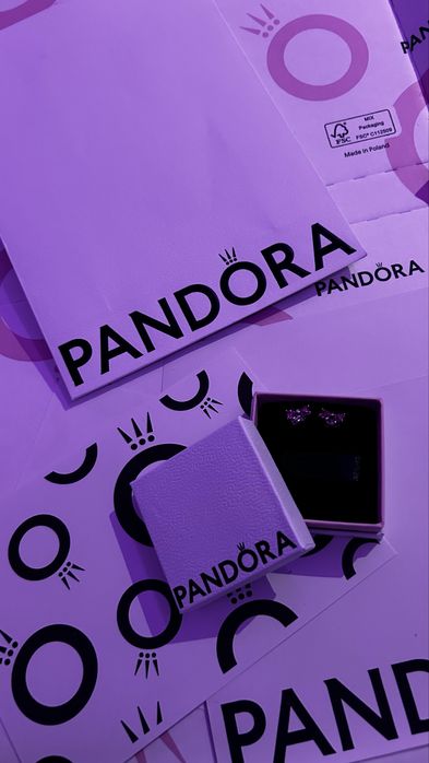 Kolczyki Pandora kokardki nie uzywane