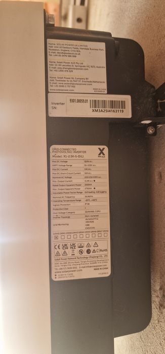 Inversor Solar SolaX X1 2.5kW – Monofásico – IP66