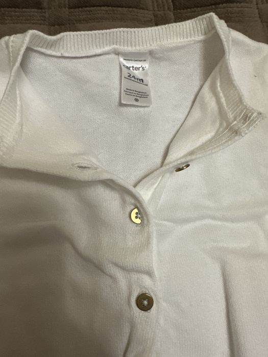 Болеро кофточка carter’s 24 m біла