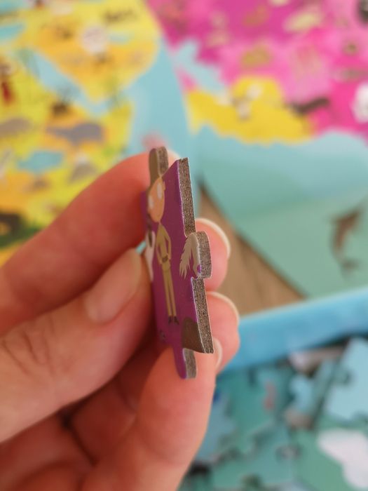 Puzzle dwustronne w walizce Janod "Błękitna planeta"