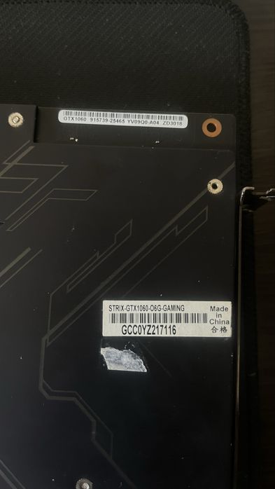 Видеокарта ASUS ROG STRIX GTX1060 6gb