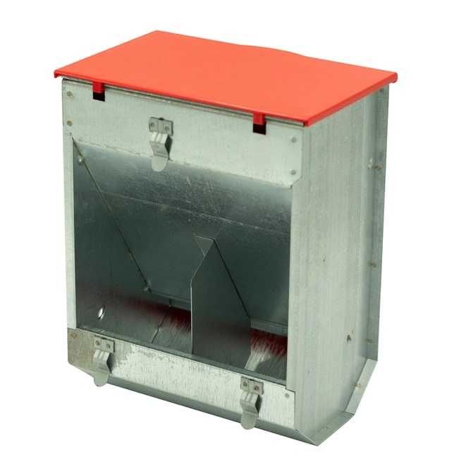 Karmidło dla królików metalowe 19cm z pokrywką