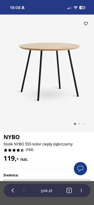 Stolik jysk nybo