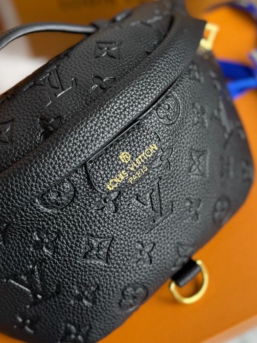 Бананка чорна чоловіча жіноча Louis Vuitton bumbag луи витон кожа