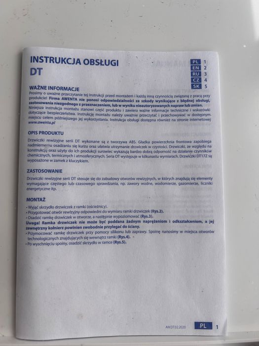 Drzwiczki rewizyjne