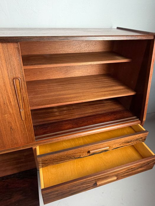 ES Møbler Silkeborg – palisandrowy highboard / barek, Dania, lata 60.