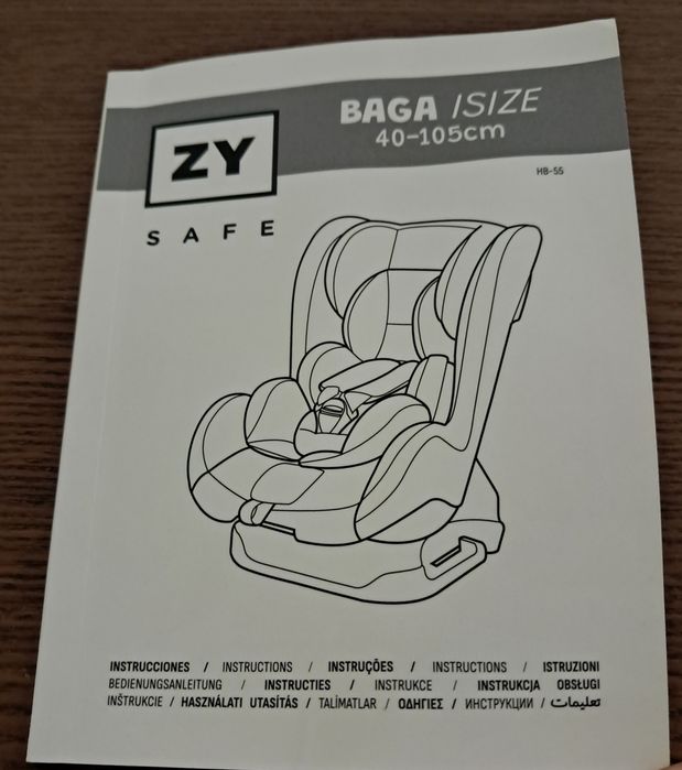Cadeira Auto ZY Safe Baga i-Size (40-105cm) – Como Nova