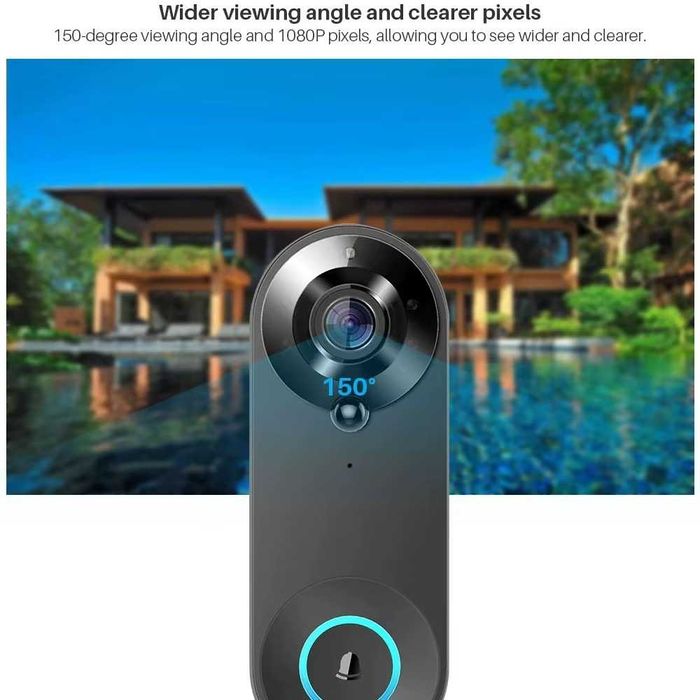 Дверний дзвінок Tuya з камерою, відеодзвінок + MicroSD 64 Gb