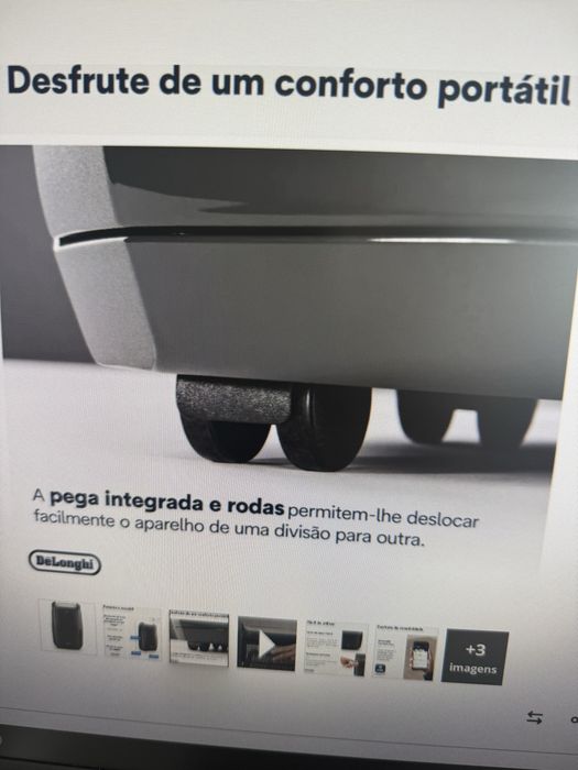 Desumidificador/ purificador ar DeLonghi