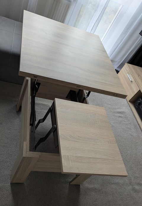 Ławostół OSLO – dąb sonoma – rozkładany i podnoszony 80x90x48,5