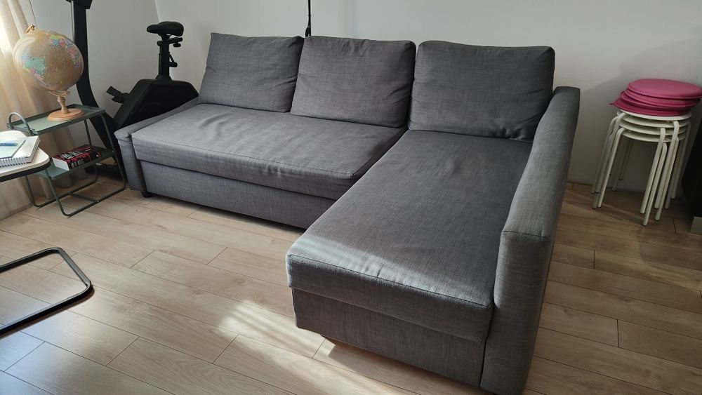 Narożnik szary rozkładany FRIHETEN ikea