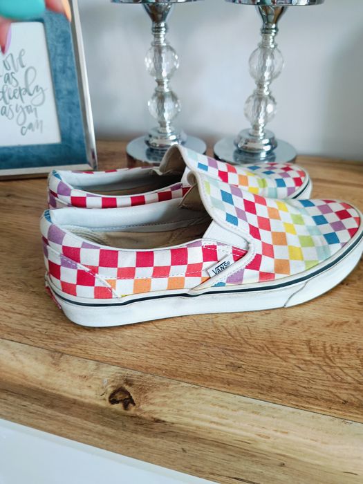 Trampki Vans slip on 40,5 kratka kolorowe
