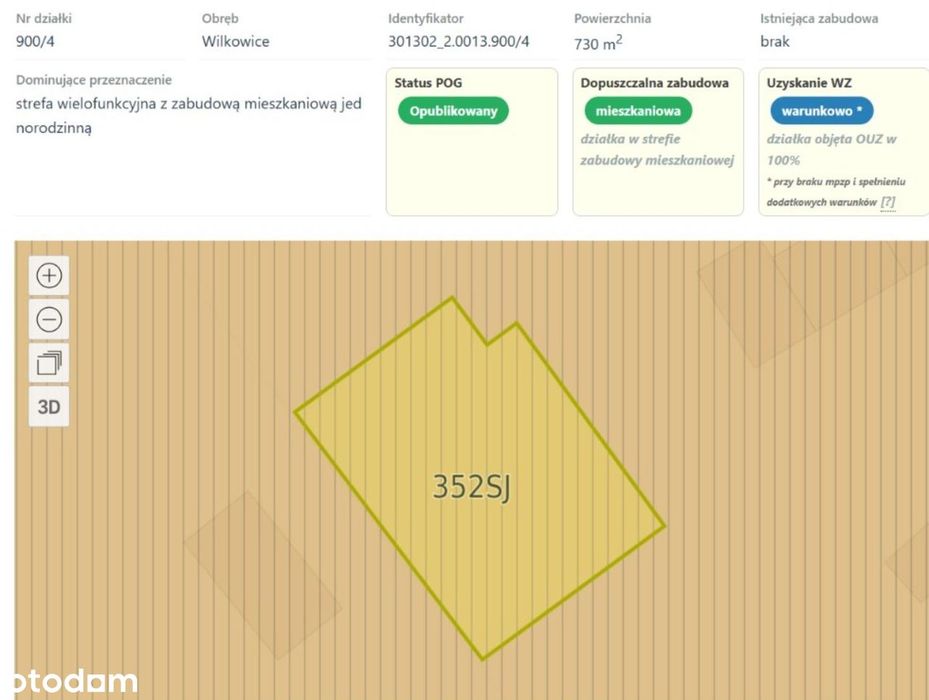 działka, 730 m² Wilkowice, 75m od drogi asfaltowej, przy ślepej uliczce - Więcej