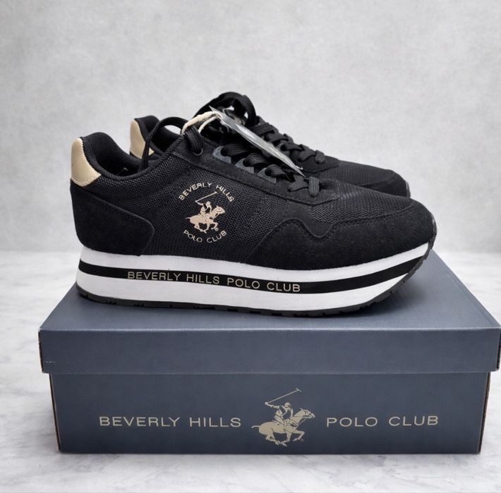 Nowe sneakersy buty damskie na platformie Beverly Hills Polo Club