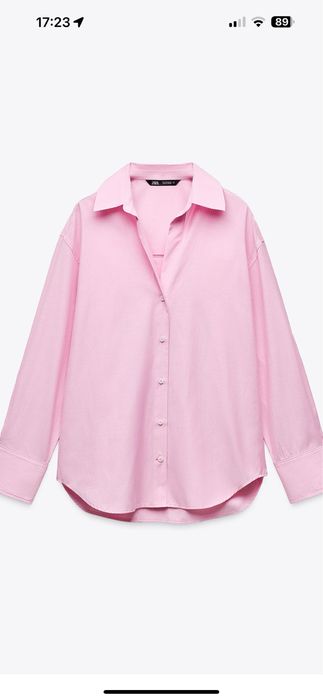 Сорочка рубашка zara рожева xl