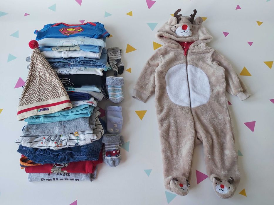 13 Zestaw paka ubrań dla chłopca 3-6 M 62 - 68 Carters FF Next H&M USA