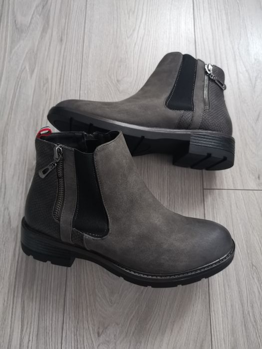 Botki szare roz 38