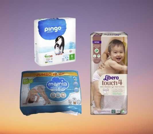 Дітячі памперси підгузки Pingo 6 - трусики Libero 4 - Mamia 6+