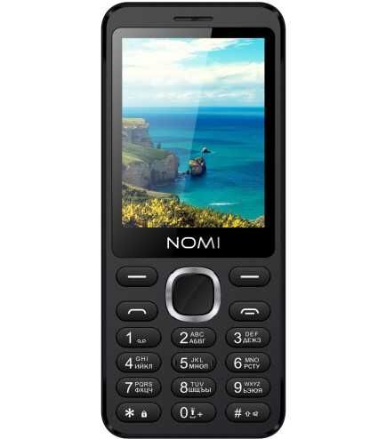 Кнопочний мобільний телефон Nomi i2820 Black чорного кольору