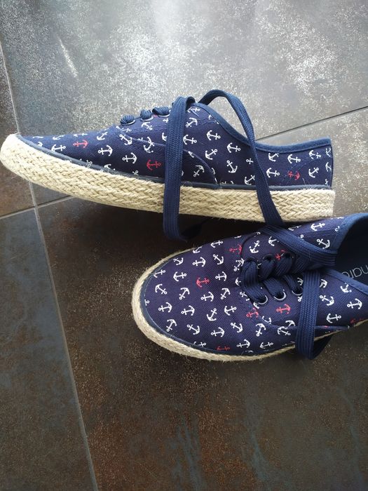 Trampki espadryle granatowe r 37