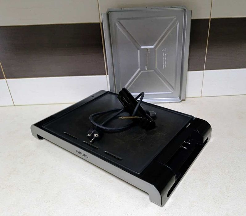 Grelhador placa grande de mesa elétrico Philips
