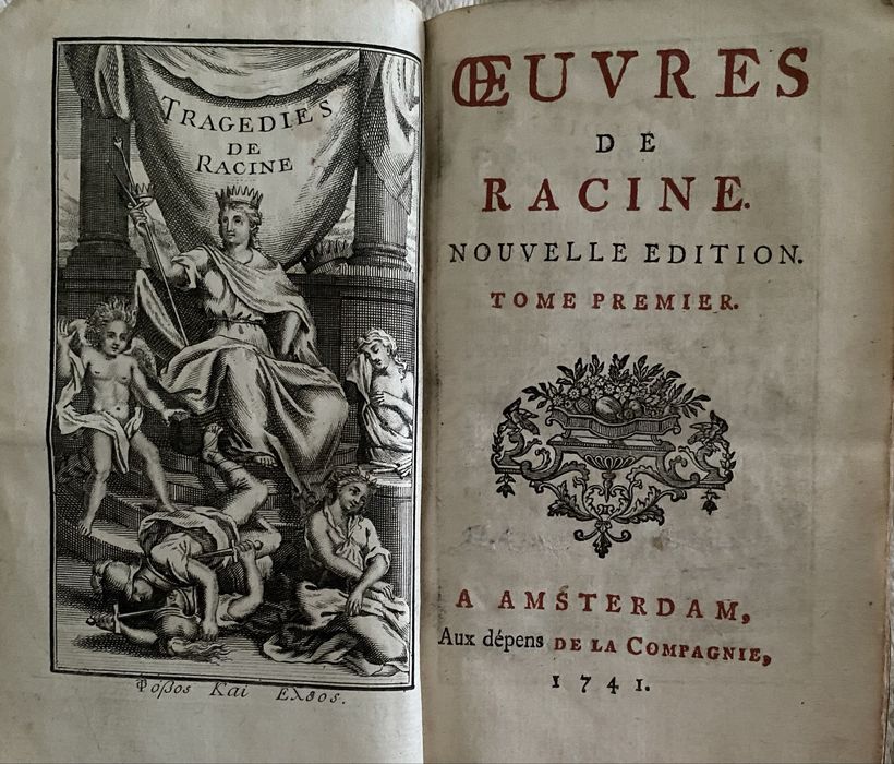 Антикварна книга 1741 «Зібрання творів Расіна»