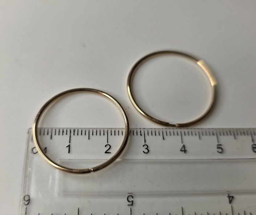 Золотые серьги кольца