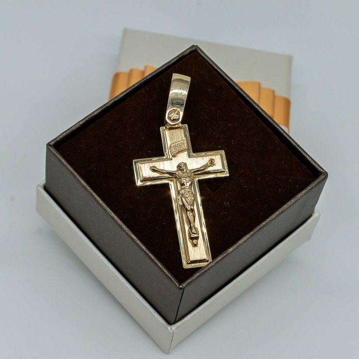 złota zawieszka 585 KRZYŻ 12,21gram 5,5cm NOWY WYSYŁKA GRATIS