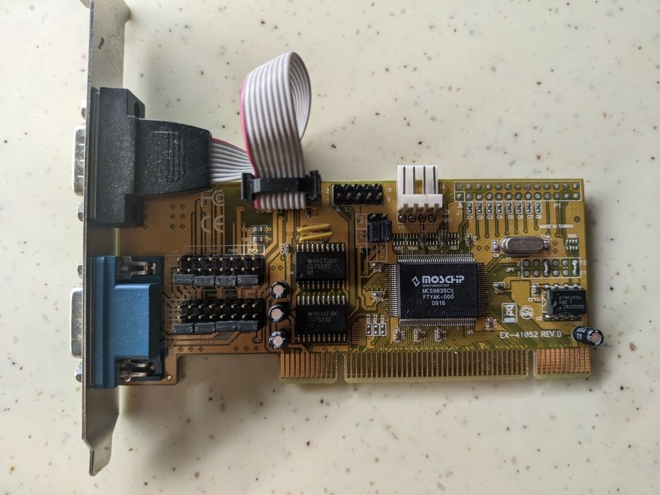 2-портова послідовна картка PCI RS232 контроллер Exsys Ex41052