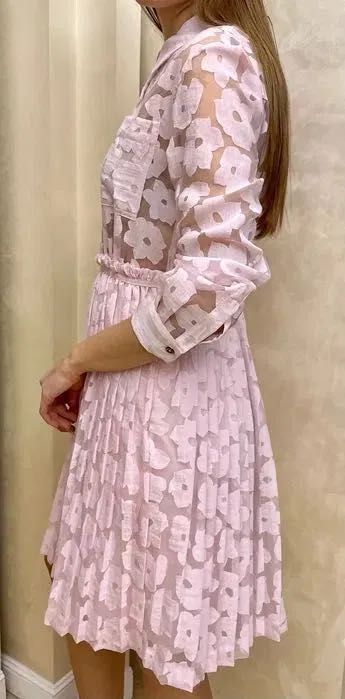 Paul&Joe Sister сукня рожева плісе платье розовое лен льон