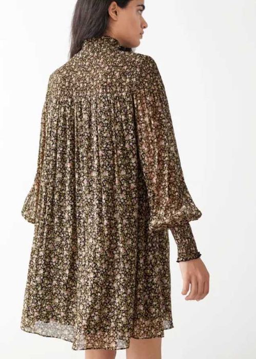 Цветочное лёгкое шифоновое платье с рукавом & Other Stories XS S