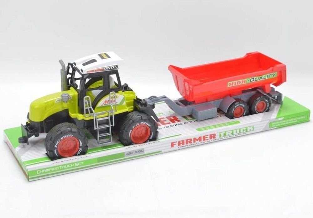 Traktor z przyczepą pudełko,153x514 mm