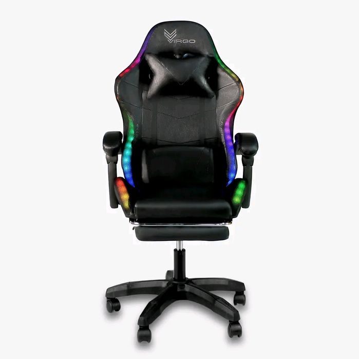 Комп'ютерне геймерське крісло з LED-підсвіткою Virgo Vecotti GT PRO