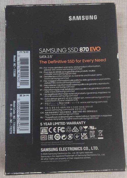 SSD накопичувач Samsung 870 EVO 500GB 2.5" SATAIII 3D V-NAND