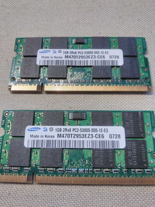 4 Dimm de memória 2Rx8 Pc2 (1Gb e 2Gb)64286368792195120
