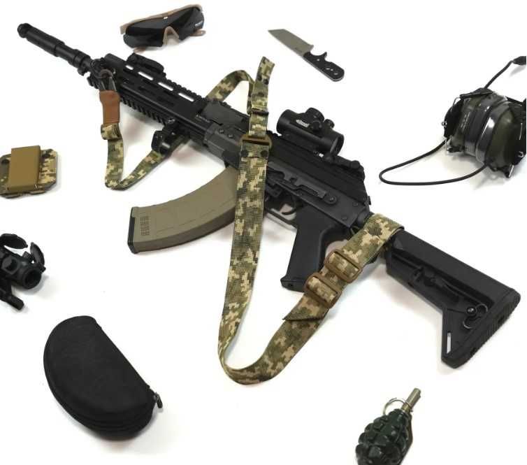 Збройовий ремінь одно-двоточковий з додатковим кріпленням