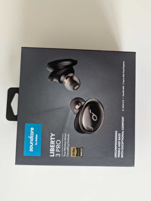 Słuchawki BT Soundcore Liberty 3 Pro Czarne, praktycznie nowe, komplet