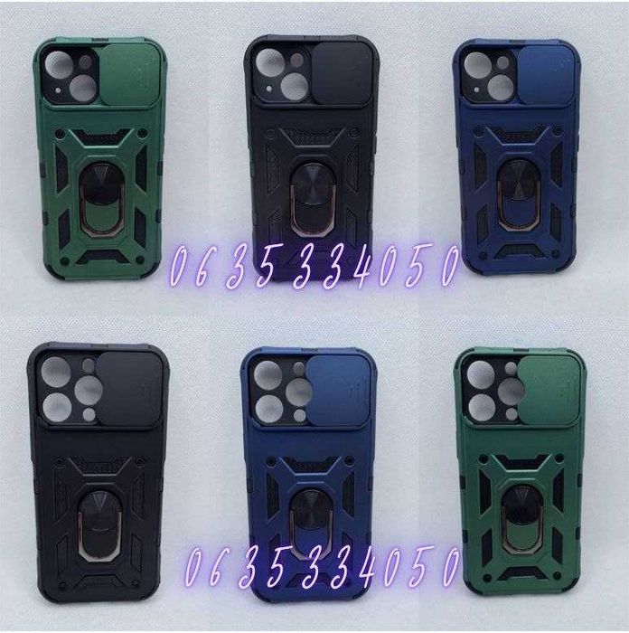 Противоударный чехол для iPhone 13 14 15 Plus Pro Max кольцо магнит