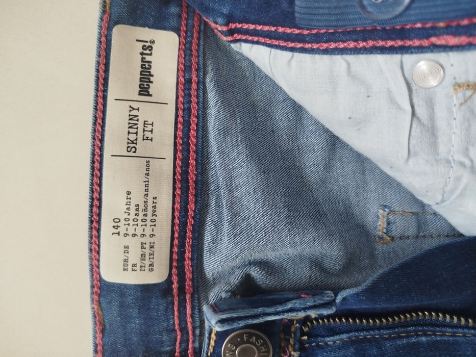 Pepperts spodnie jeansowe jeansy Skinny rozmiar 140
