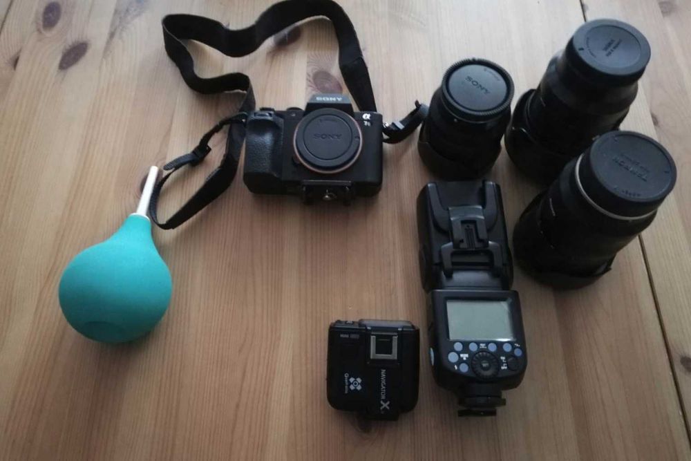 Aparat – Sony A7 II + Tamron 28–75/2.8 + Sigma Art 50/1.4 + akcesoria