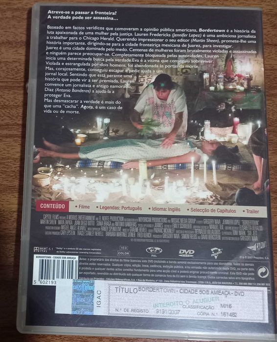 Filme em dvd Bordertown - cidade sob ameaça